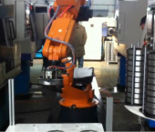 Application of video - wide number robot for bearing outer ring